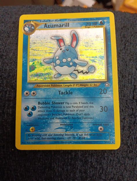 Pokémon TCG Azumarill Neo Genesis 2 111 Holo Unlimited Holo Rare eBay