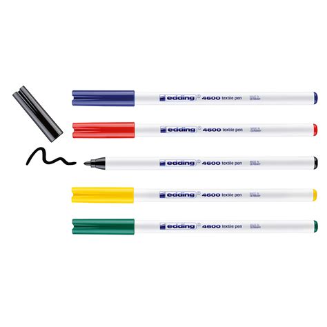 EDDING Textilstift 4600 Basic Colours 5er Set Snaply