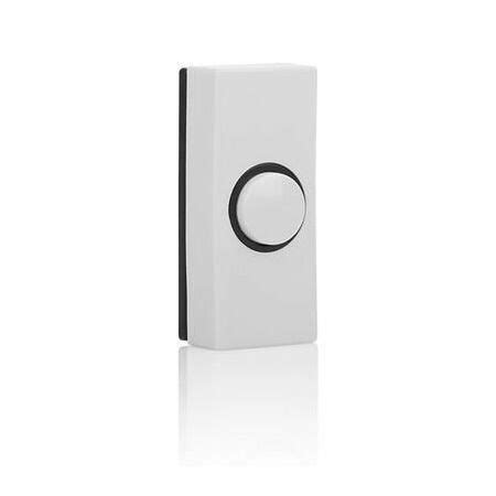 Buy BYRON Door Bell Push, White from £4.49