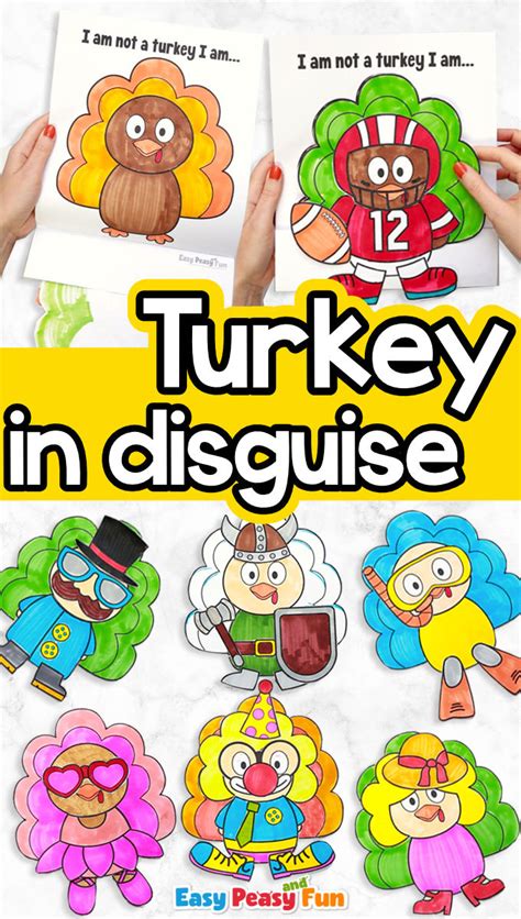 Turkey in Disguise Printable Templates - Free - Easy Peasy and Fun