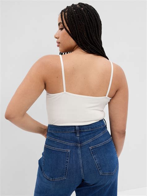 Mini Rib Cropped Tank Top With Shelf Bra Gap