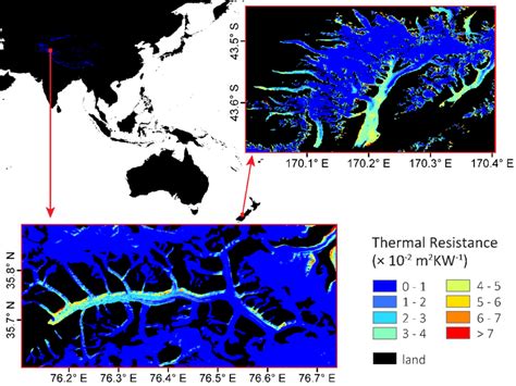 Thermal resistance in two regions: (a) Baltro Glacier in Pakistan and ...