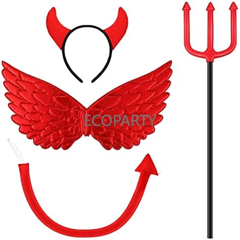 Red Devil Costume Accessories New Devil Costume Accessories Black Devil Horns Tail Costume