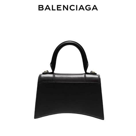 【原版皮3色】balenciaga巴黎世家hourglass女士光滑小牛皮金扣手提沙漏包 巴黎世家balenciaga 台灣專櫃