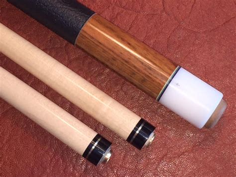 Jerry Rauenzahn Custom Pool Cue Snakewood With 2 Veneers And Leather