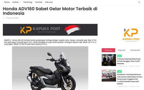 Honda ADV160 Sabet Gelar Motor Terbaik Di Indonesia Astra Motor