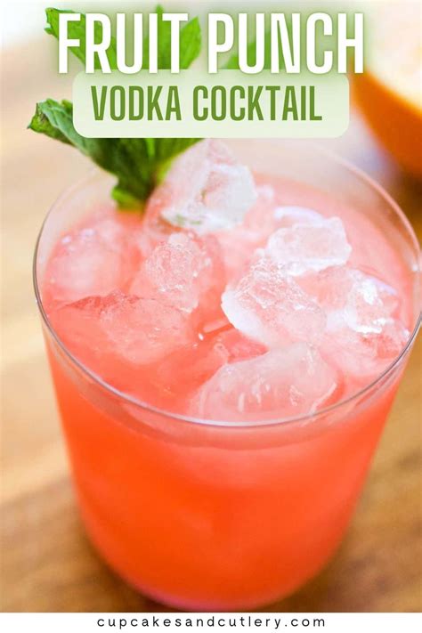 Fruit Punch Cocktail Recipe With Vodka Cupcakes And Cutlery