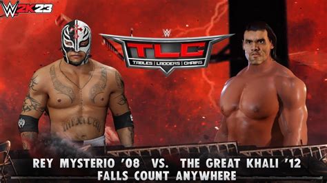 Full Match Rey Mysterio Vs The Great Khali Falls Count Anywhere