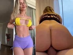 Une femme blonde et luxueuse de Curitiba est tombée sur le net en s asseyant sur la bite d un