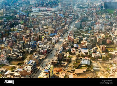 Aerial view, Kathmandu, Nepal Stock Photo - Alamy