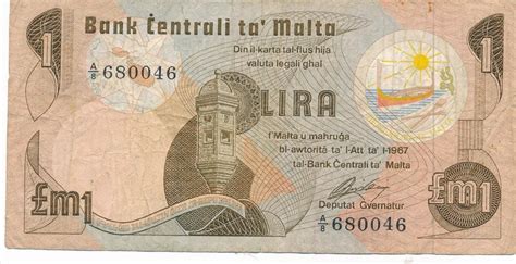 Malta 1 Pound 1979 Geldschein Banknote 1967 III MA Shops