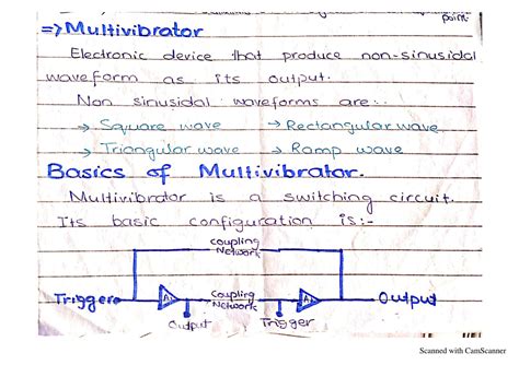 SOLUTION: Multivibrator circuit basics types applications - Studypool