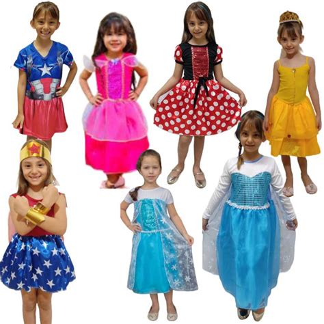 Fantasia De Menina Infantil - fantasia de menina, princesa rosa, fantasias infantil | Shopee Brasil