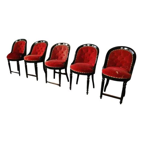 Vintage Theater Chairs, Set of 5 | Chairish