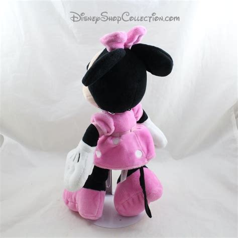 Peluche Minnie NICOTOY Disney classique robe rose à pois 35 cm Di