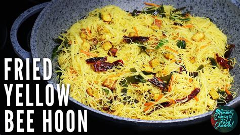 Fried Yellow Bee Hoon Semiya Kichadi Tamil Noodles Recipe In Tamil