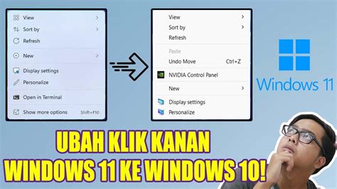 Cara Mengubah Menu Klik Kanan Di Windows 11 Seperti Di Windows 10