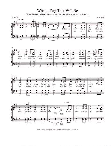 What A Day That Will Be Digital Hymn Tune Sheet Music Key Of G Etsy