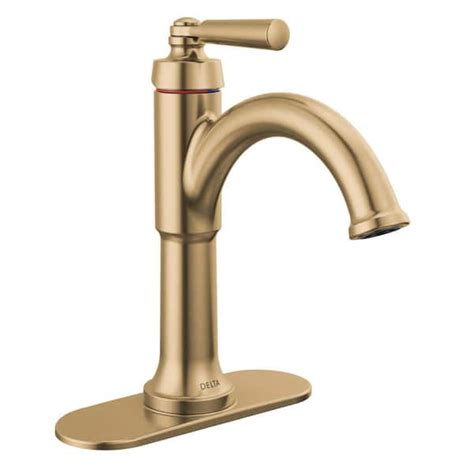 Delta Saylor Single Handle Single Hole Bathroom Faucet In Champagne