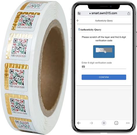 SWMTJTECH Smart QR Labels For Brand Protection Structural 3D Anti