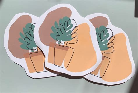 Aesthetic Monstera Plant Sticker Etsy