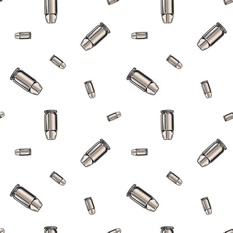 Metallic Chrome Bullets Pattern Seamless Background Design