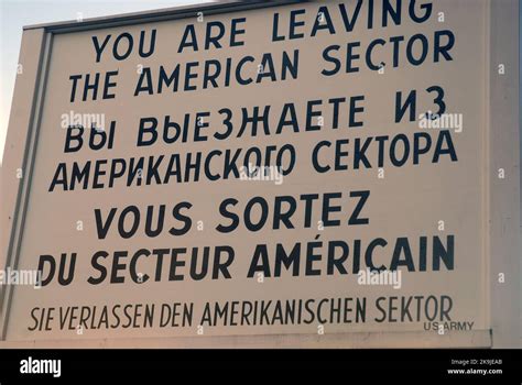 Checkpoint Charlie sign, Berlin, Germany Stock Photo - Alamy