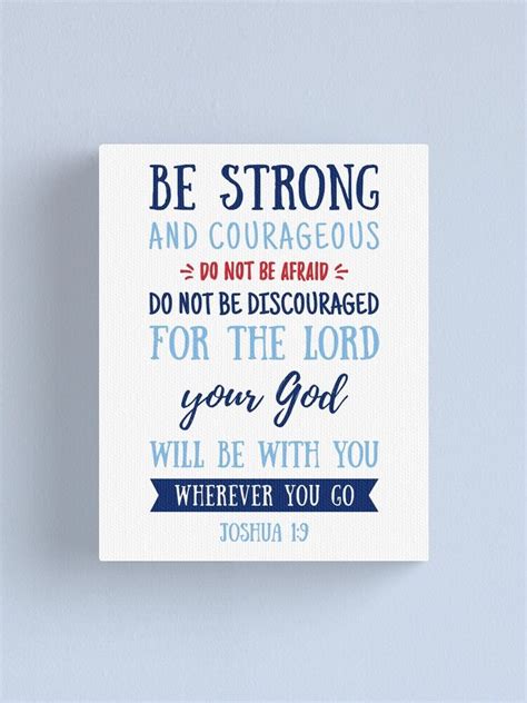 Be Strong And Courageous Joshua 19 Bible Verse Kids Room Decor