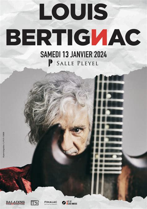 LOUIS BERTIGNAC en concert à Paris Salle Pleyel