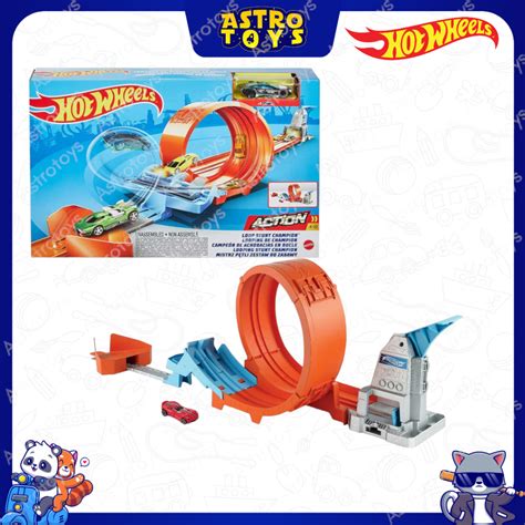 Jual Track Hot Wheels Loop Stunt Champion Original GBF81 Lintasan Jalanan Mobil Hotwheels