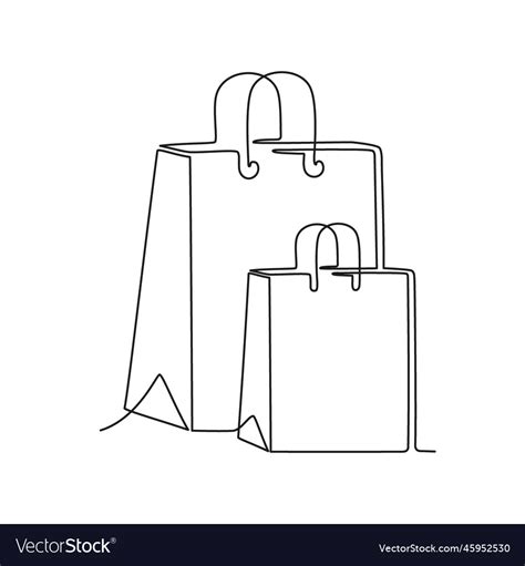 Shopping paper bag with handle template Royalty Free Vector