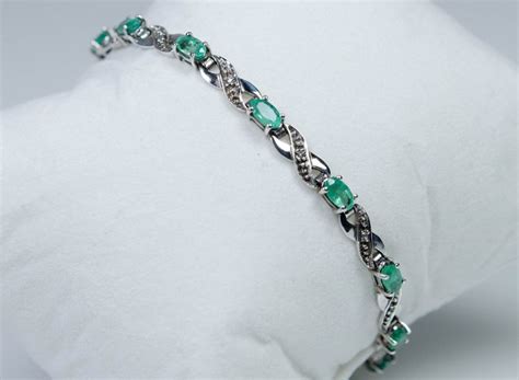 Plata Brazalete Ct Esmeraldas Zafiros Blancos Catawiki