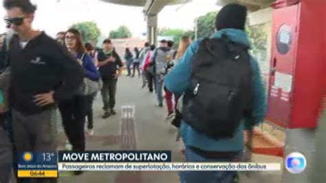 Vídeo Passageiros Do Move Metropolitano Reclamam De Superlotação E Má