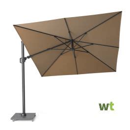 Zweefparasol Challenger Zijwaarts Kantelbaar T2 3x3 Meter Taupe