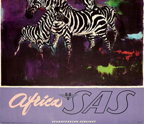 Otto Nielsen Original Vintage Travel Poster Africa Sas Scandinavian