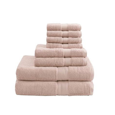 8pc Blush Pink 800gsm Long Staple Cotton Bath Towel Set 800gsm Blush