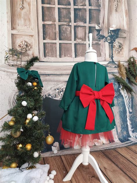 Toddler Girl Christmas Dress, Christmas Baby Girl Dress, Girl Red Green ...