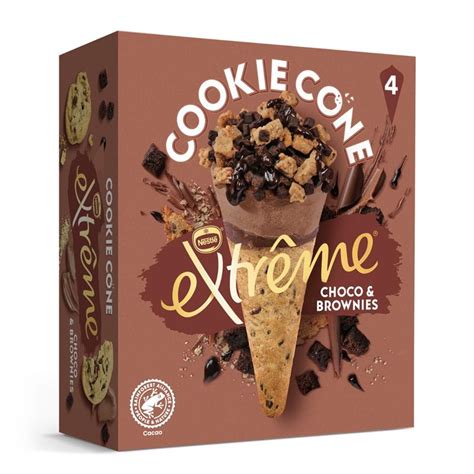 Extreme Cookie Cono Brownie Unidades Helados Nestle Helados Nestle