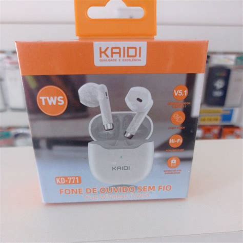 Fone De Ouvido Bluetooth TWS Kaidi KD 771 Shopee Brasil