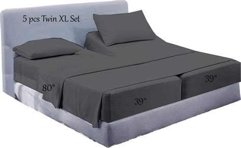 Amazon Split King Sheets Sets For Adjustable Bed Pc Split King