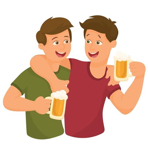 Amigos Se Divertindo Juntos Bebendo Cerveja Gelada 3546265 Vetor No