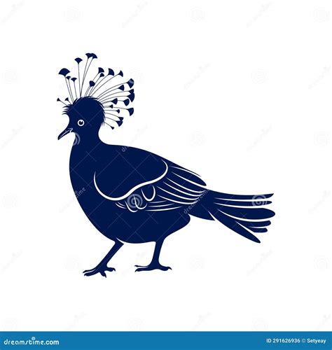 Victoria Crowned Pigeon Design Vector Illustration Victoria Crowned