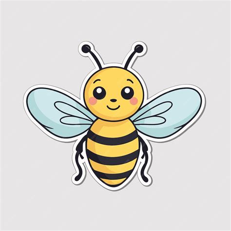 Premium Vector Cute Bee Buzzing Cartoon Illustration