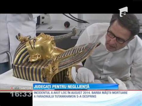 Masca funerară din aur a lui Tutankhamon a fost distrusă YouTube