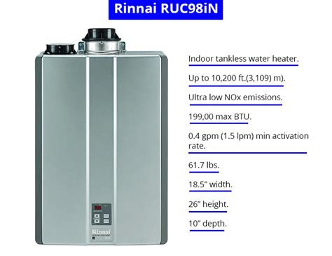 Rinnai Ruc98in Natural Gas Tankless Water Heater