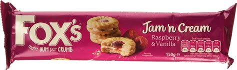 Fox S Jam N Cream Raspberry And Vanilla Biscuit 150g Uk Prime Pantry