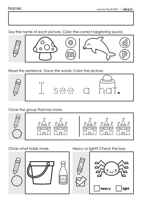 Preschool Morning Work Set 8