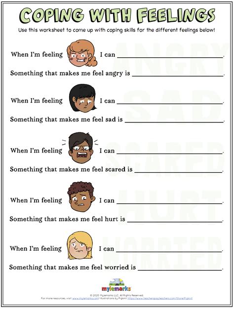 Identifying Coping Skills Worksheet SkillsWorksheets