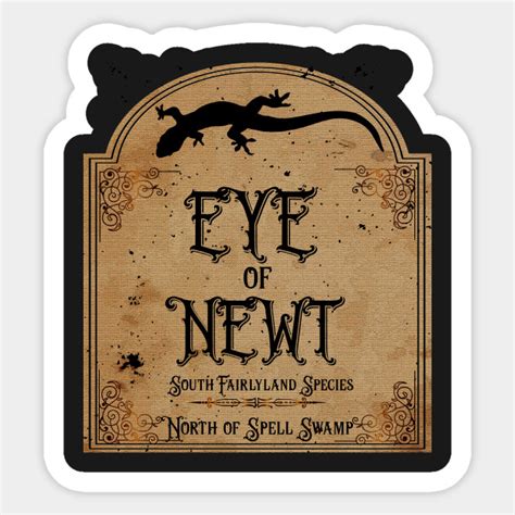 Eye Of Newt Label Halloween Halloween Sticker Teepublic