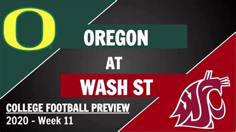 Oregon Vs Washington State Preview And Predictions 2020 Week 11